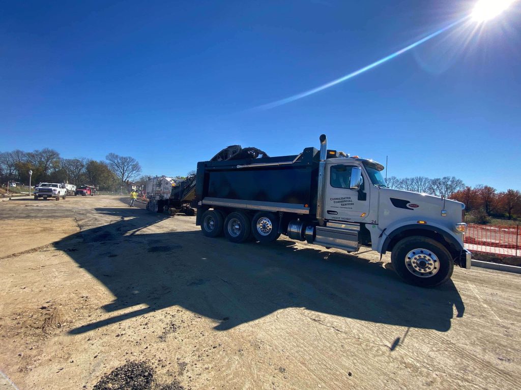 Heavy equipment on a job site