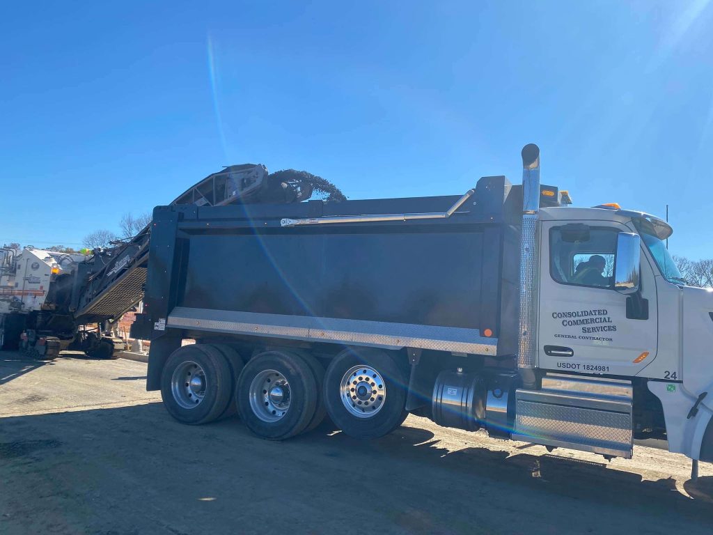 Heavy equipment on a job site